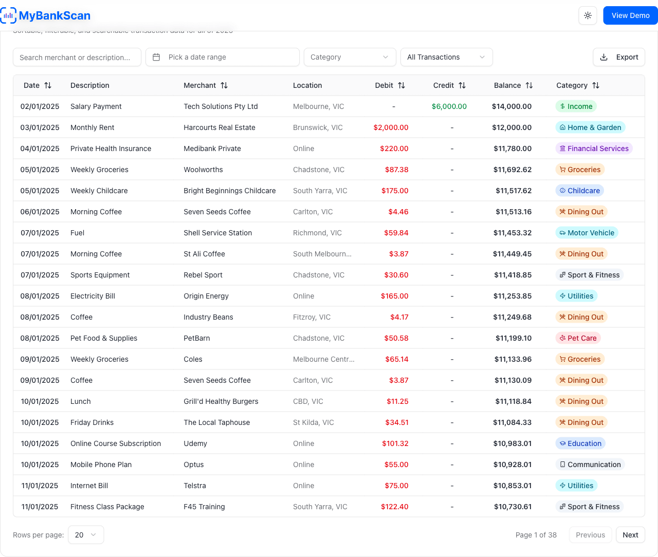 MyBankScan screenshot 5